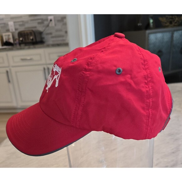 Red Richardson 155 Low Pro cap with  White Embroidered Ford Mustang Logo ADJ - Picture 4 of 7